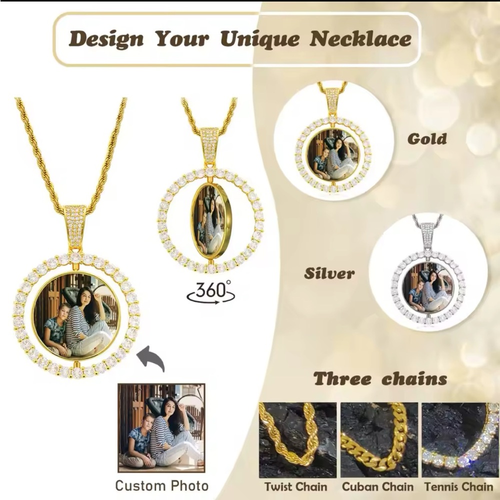 Double-side photo necklace picture!